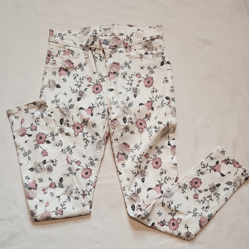 Hudson Jeans Skinny Floral Print  Sz 27